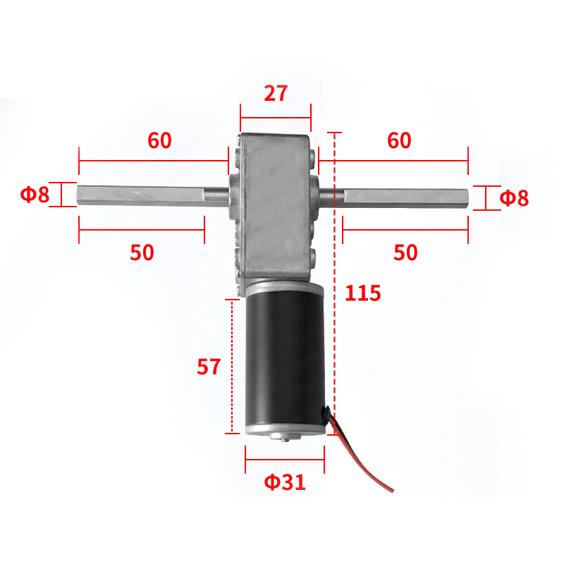 ZT-31ZY5840-LD dc worm gear motor - product image 4