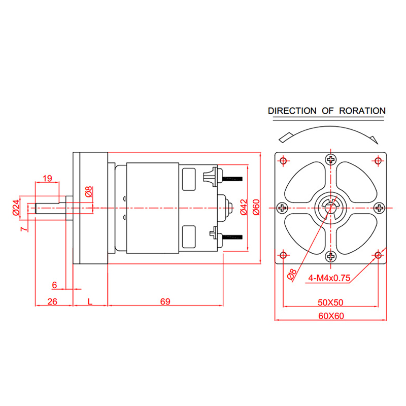 ZT-60GB-775S spur gear dc motor - product image 4