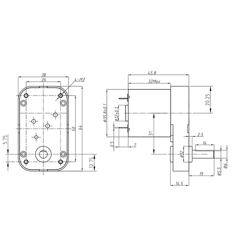ZT-64GB3530F spur gear dc motor - product image 8