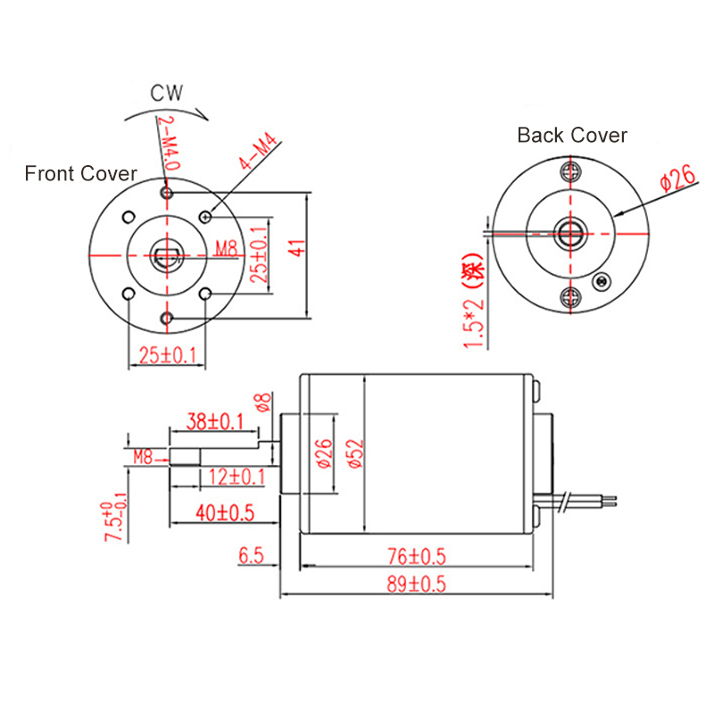 ZT-D5289-D brushed dc motor - product image 3